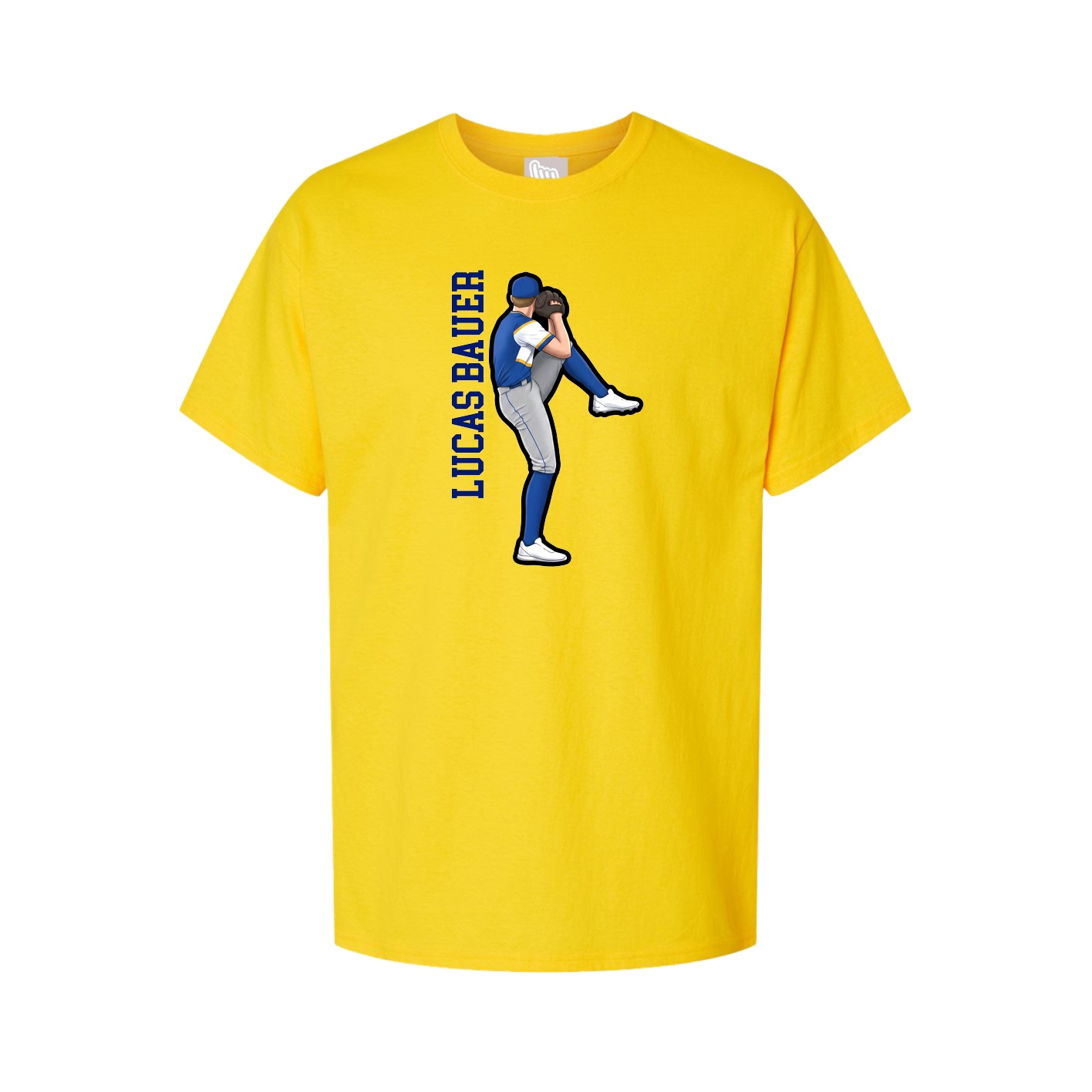 Youth Tee — Name Vertical in Gold