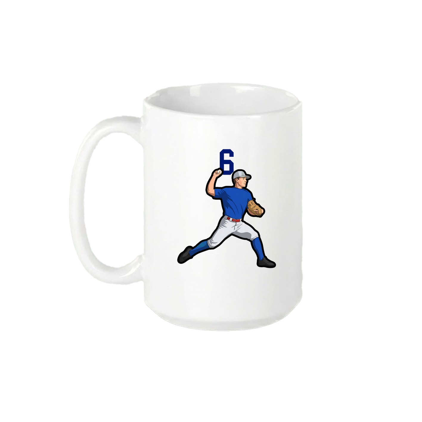 15oz Coffee Mug — Number Top in White