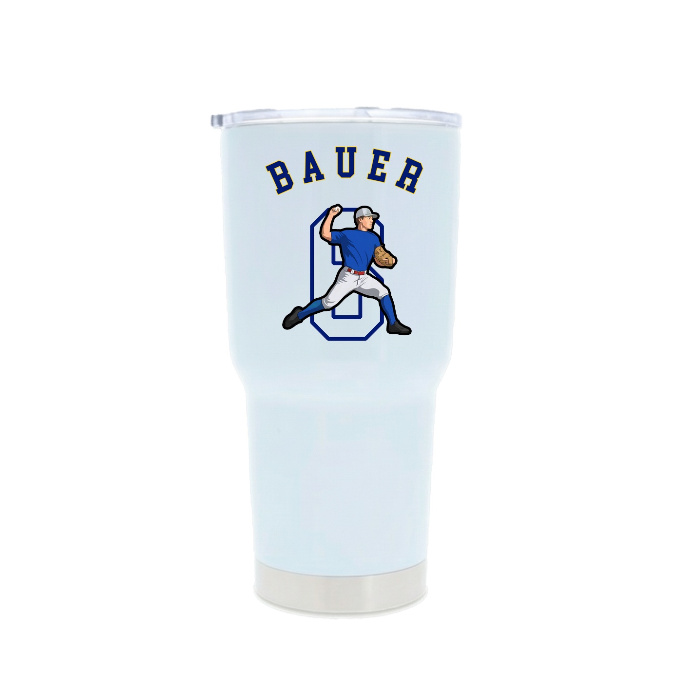 30oz Stainless Steel Tumbler — Shirsey Arch in White
