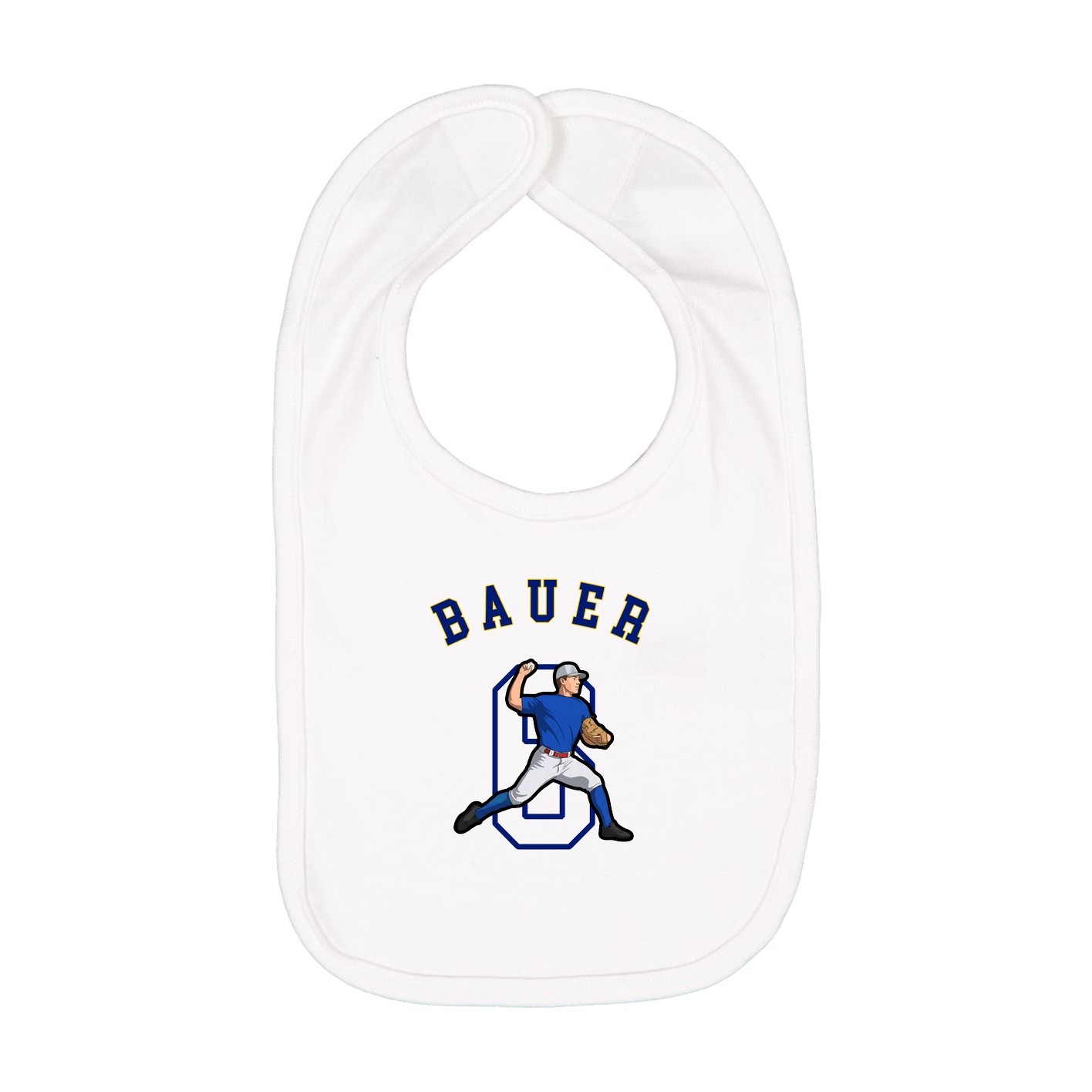 Infant Bib — Shirsey Arch in White