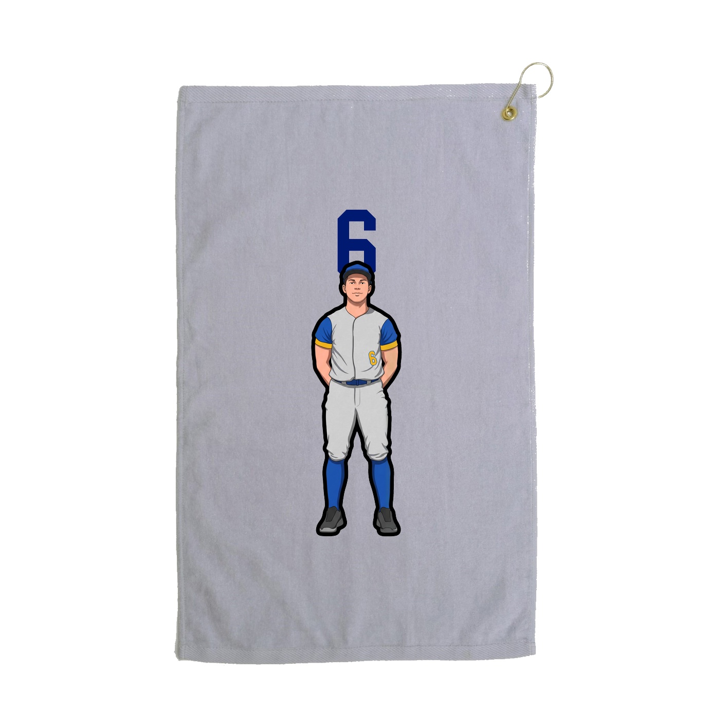 Golf Towel — Number Top in Grey
