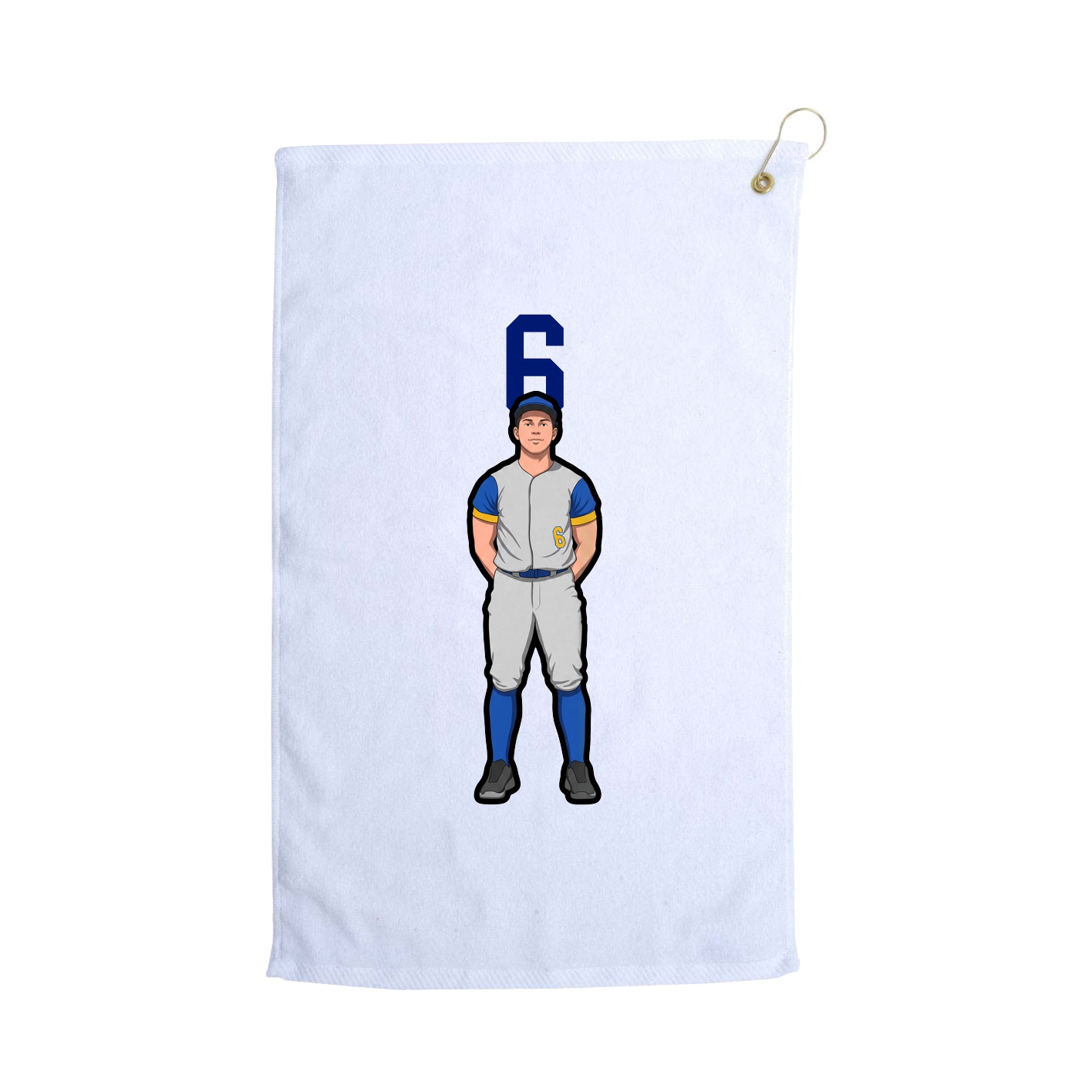 Golf Towel — Number Top in White