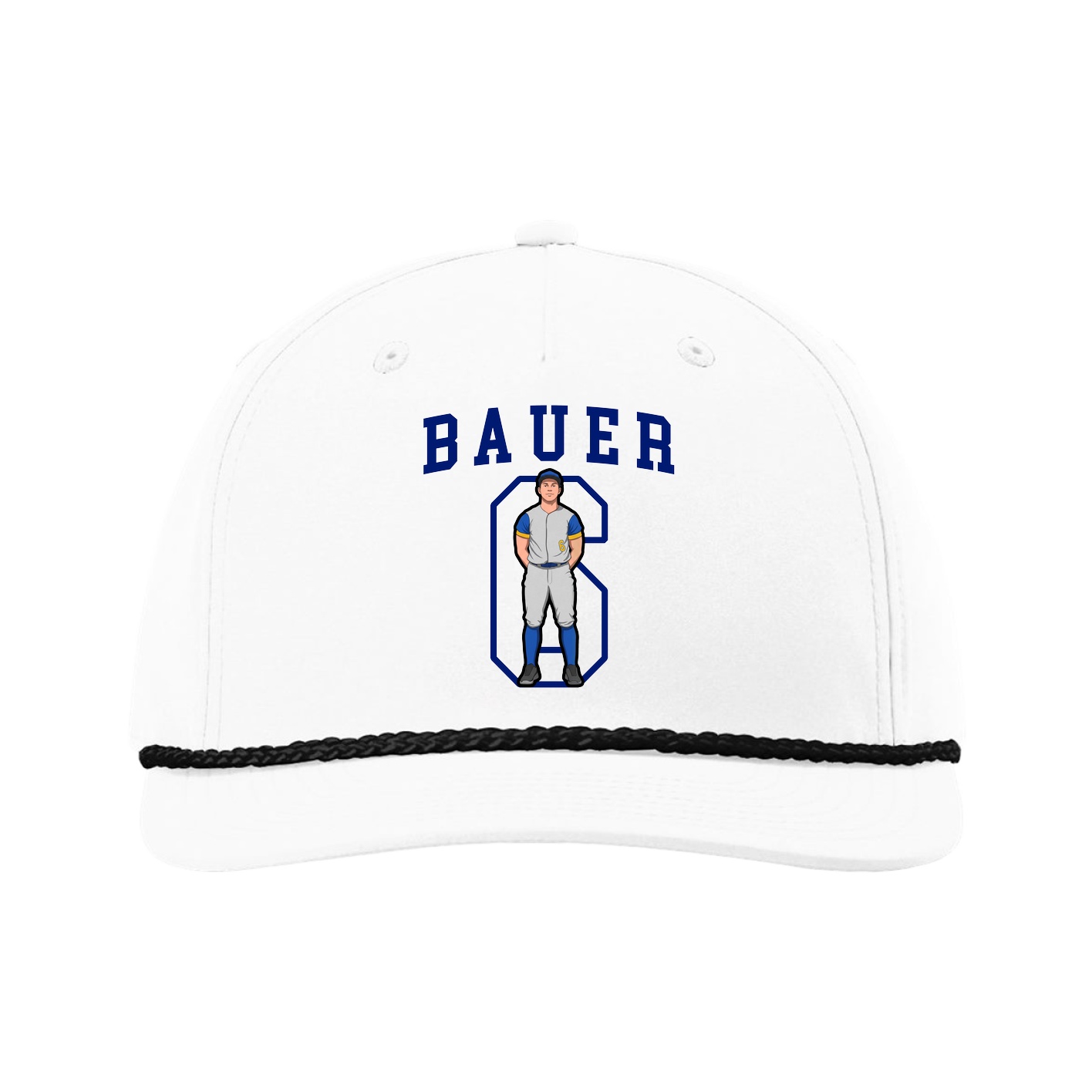 Five-Panel Classic Rope Cap — Shirsey in White