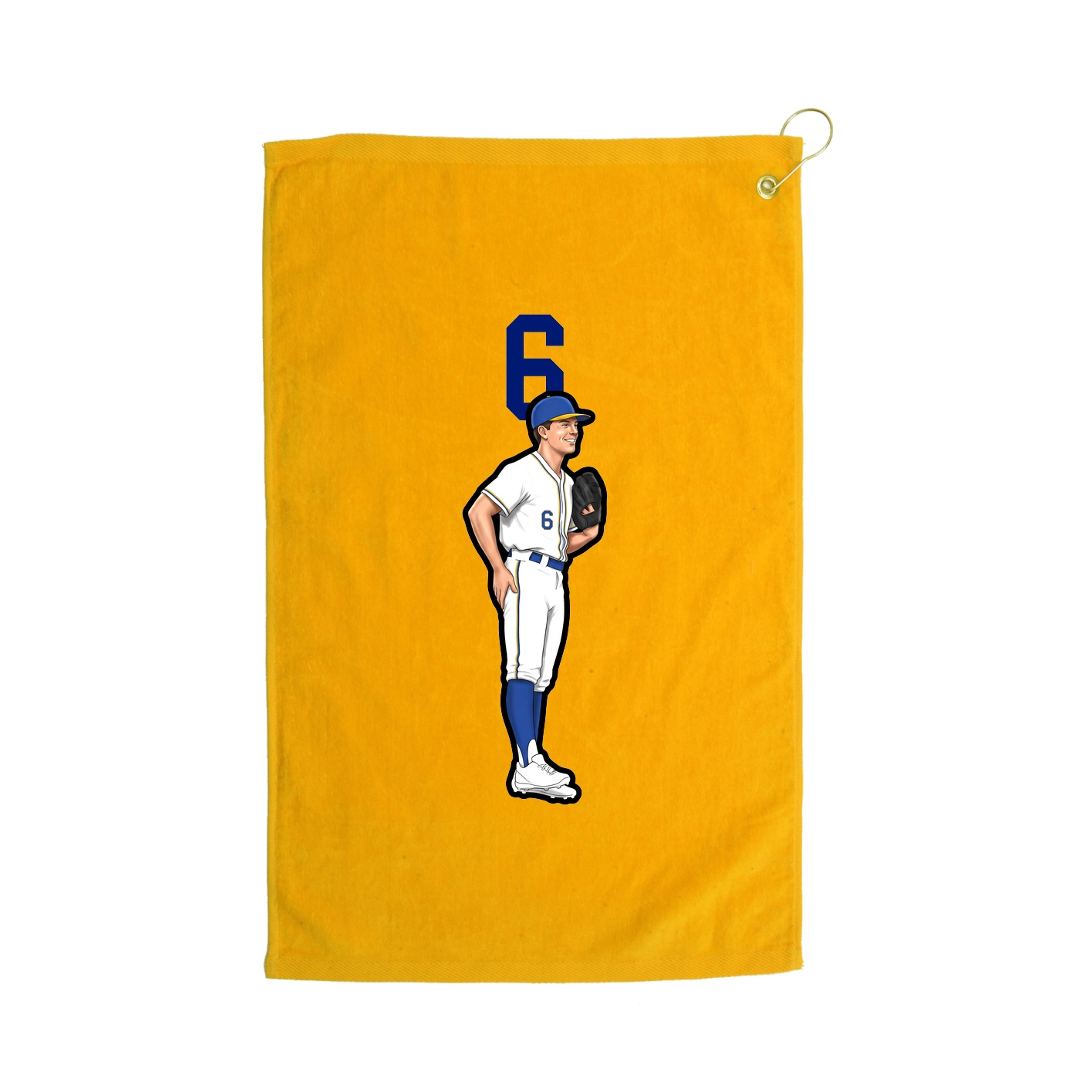 Golf Towel — Number Top in Gold