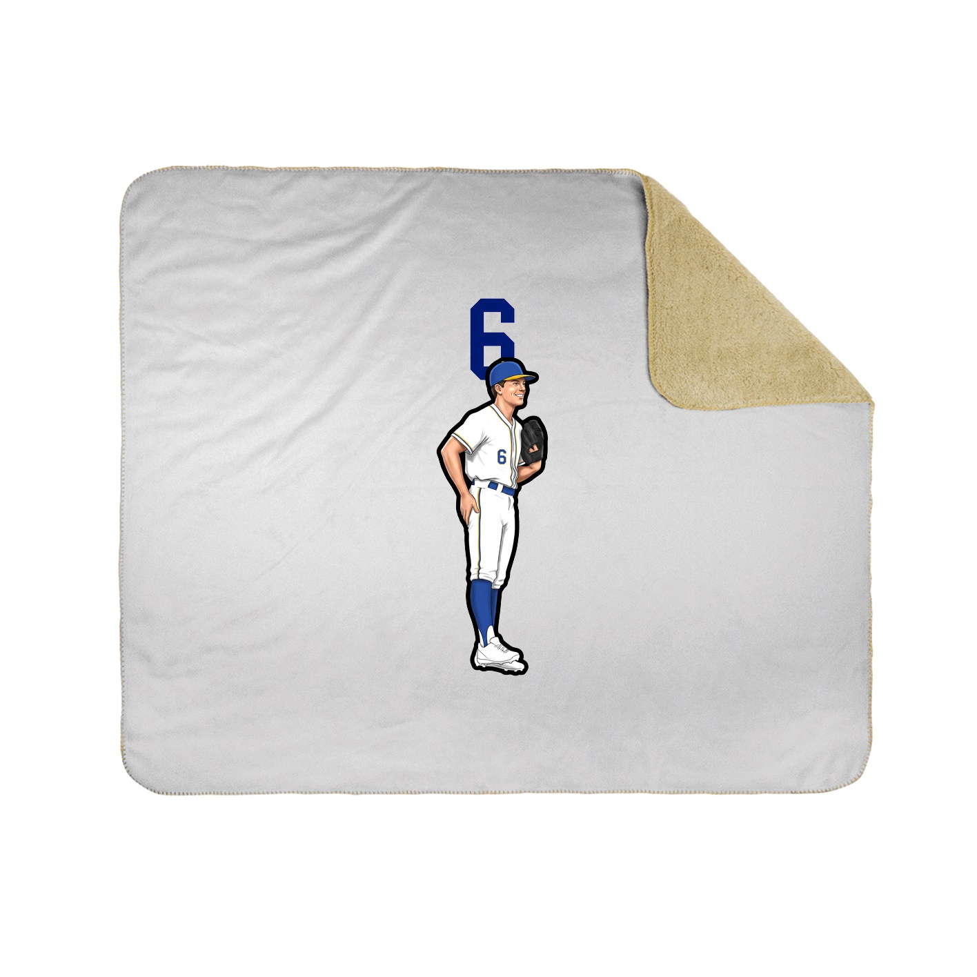 Throw Blanket — Number Top in White
