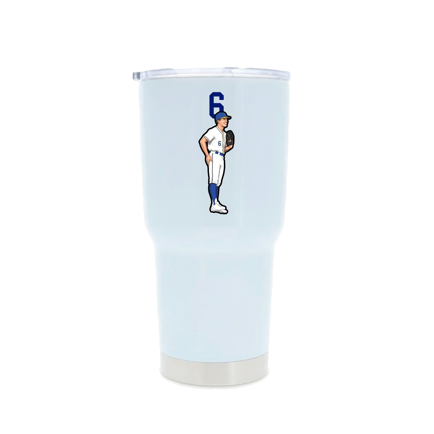 30oz Stainless Steel Tumbler — Number Top in White