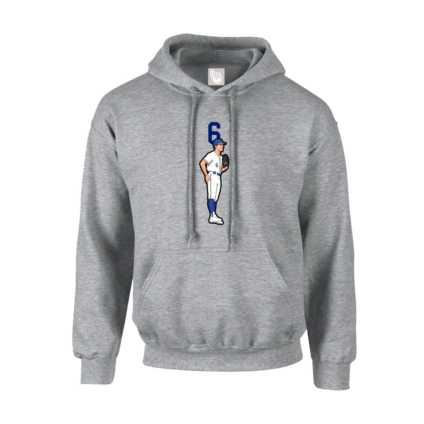 Hoodie — Number Top in Grey