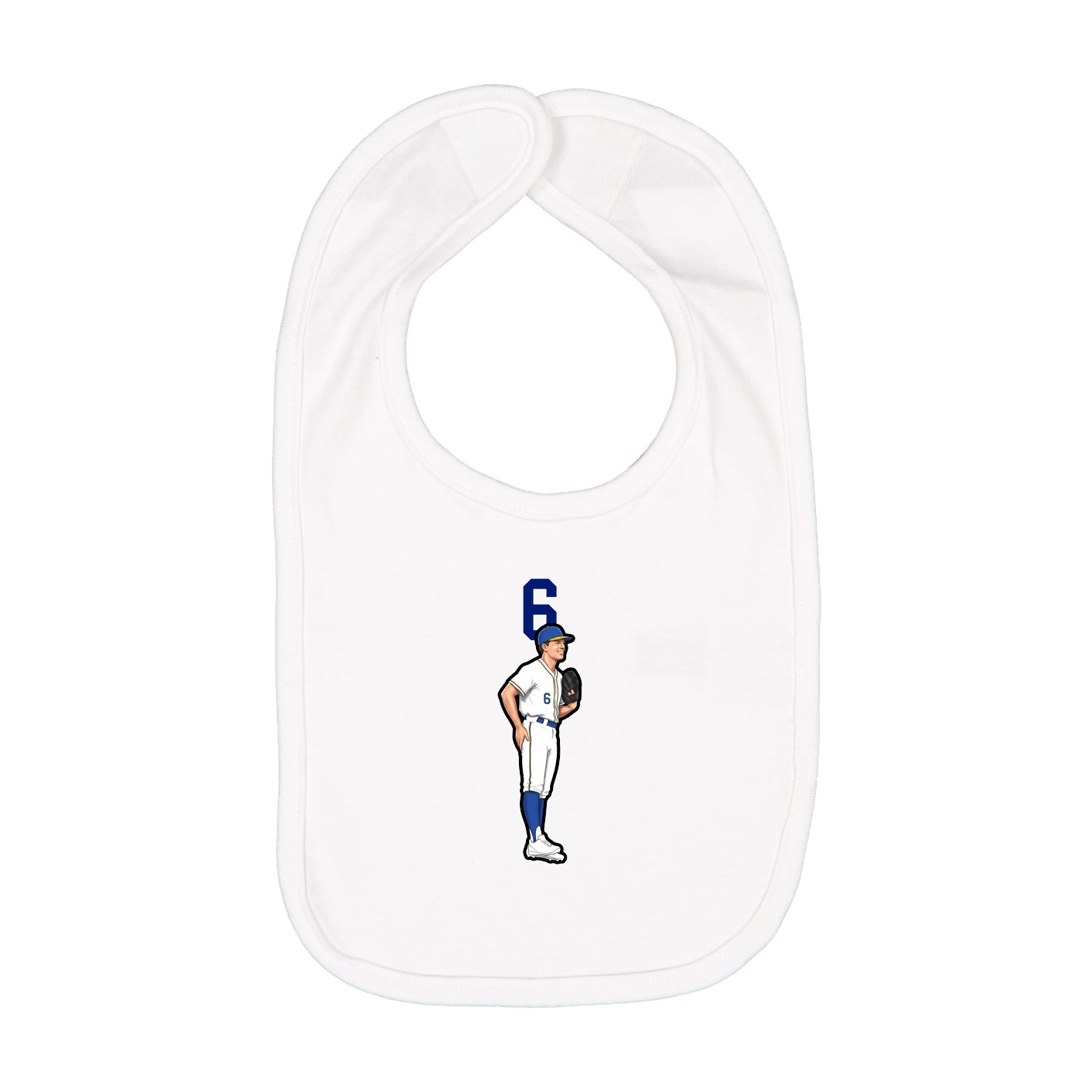 Infant Bib — Number Top in White