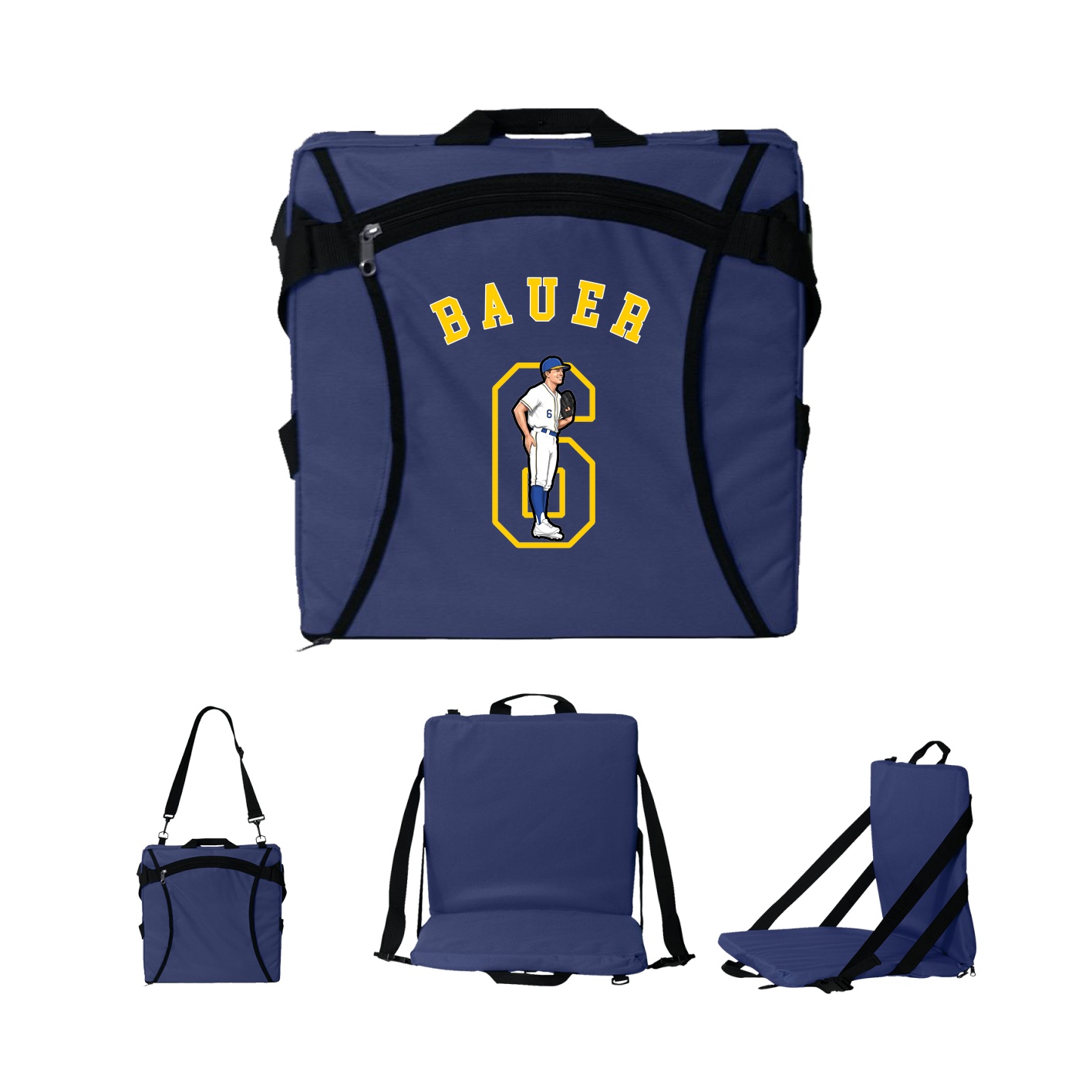 Folding Stadium Seat — Shirsey Arch in Navy