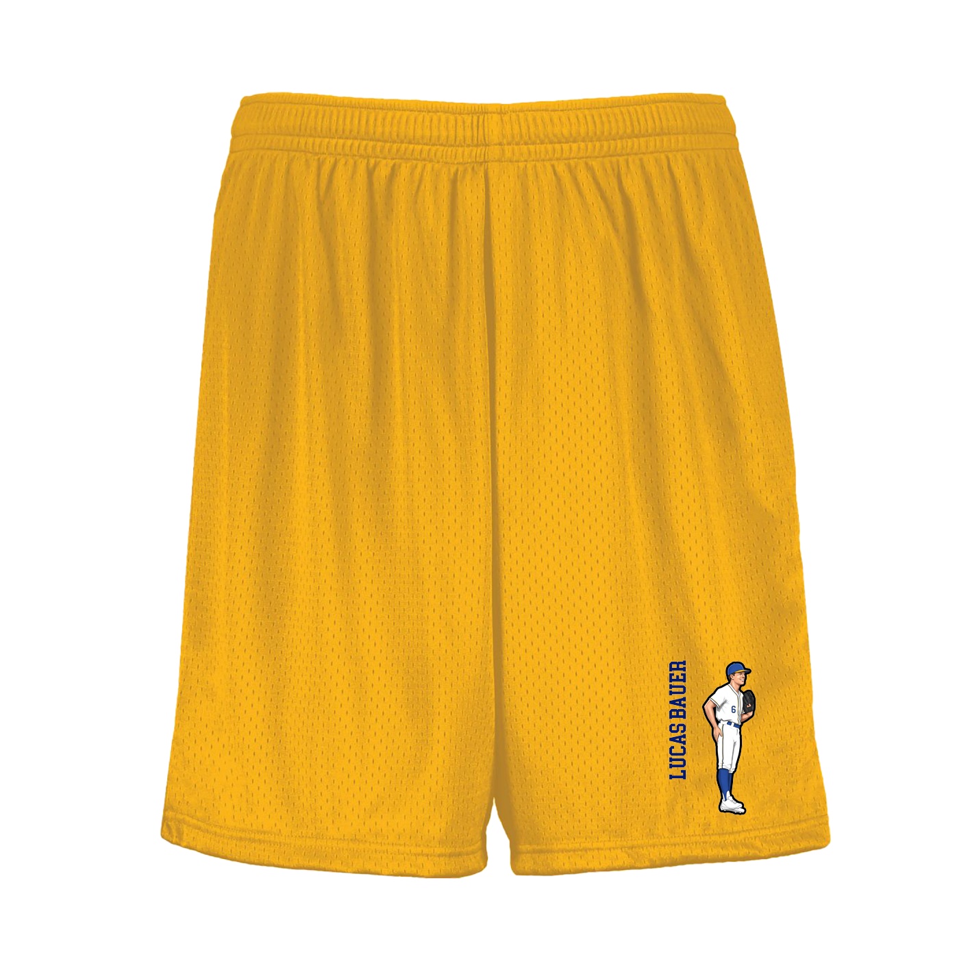 Shorts — Name Vertical in Gold