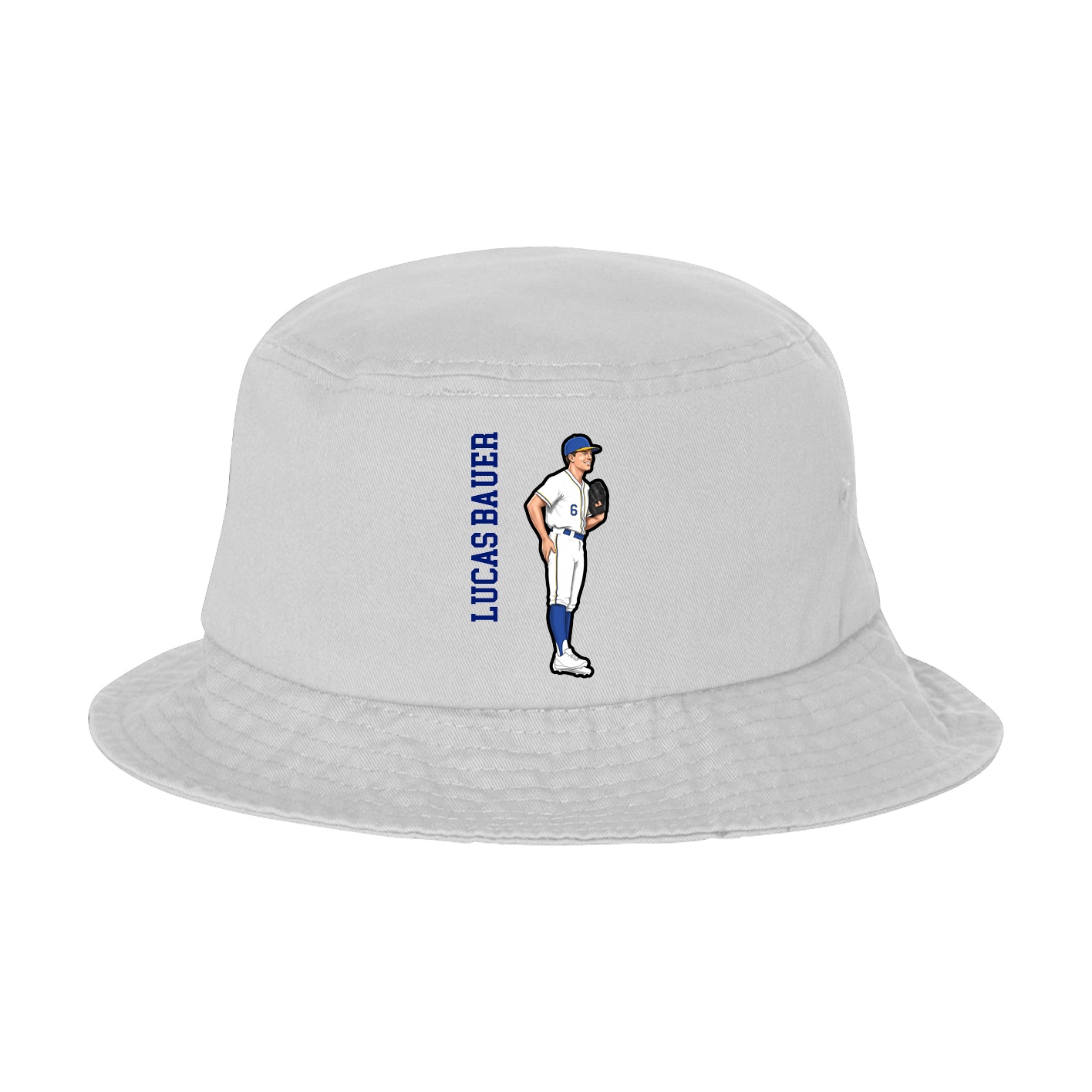 Bucket Cap — Name Vertical in White