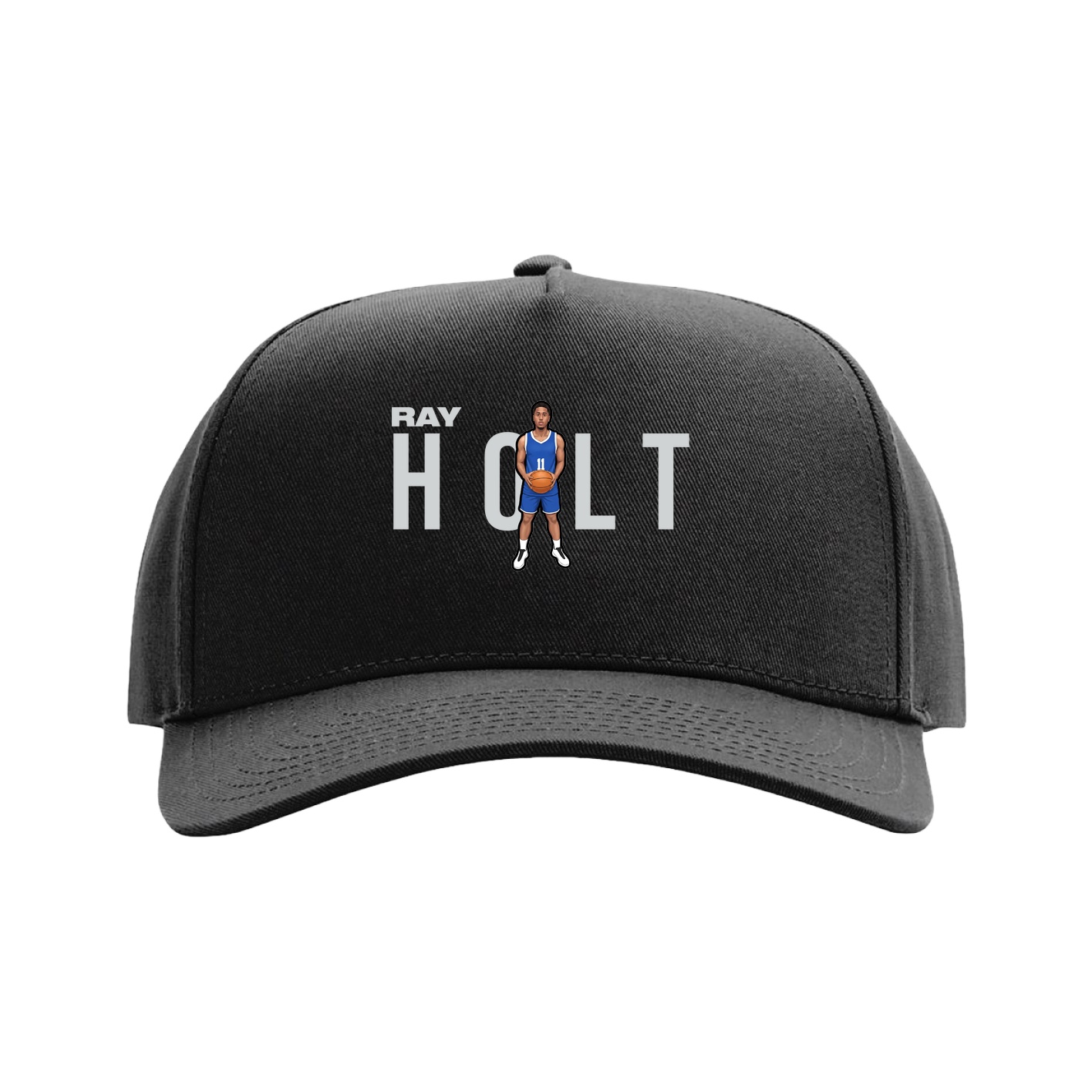 Full Fabric Five-Panel Champ Cap — Player Name in Black