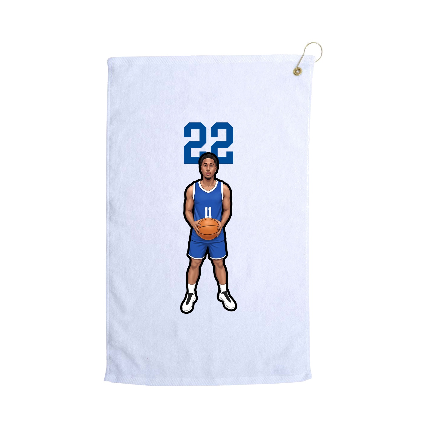 Golf Towel — Number Top in White