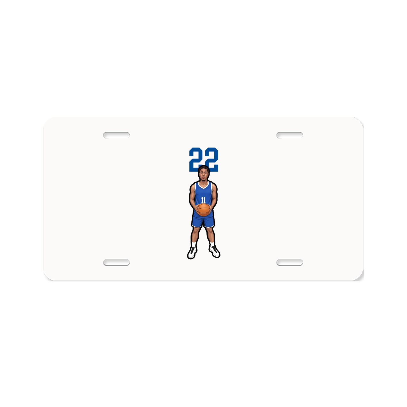 License Plate — Number Top in Classic