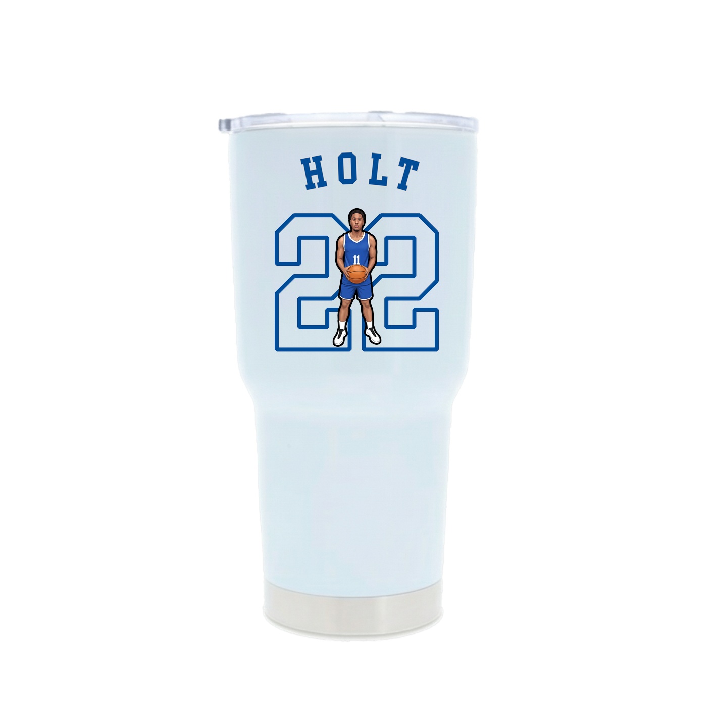 30oz Stainless Steel Tumbler — Shirsey Arch in White