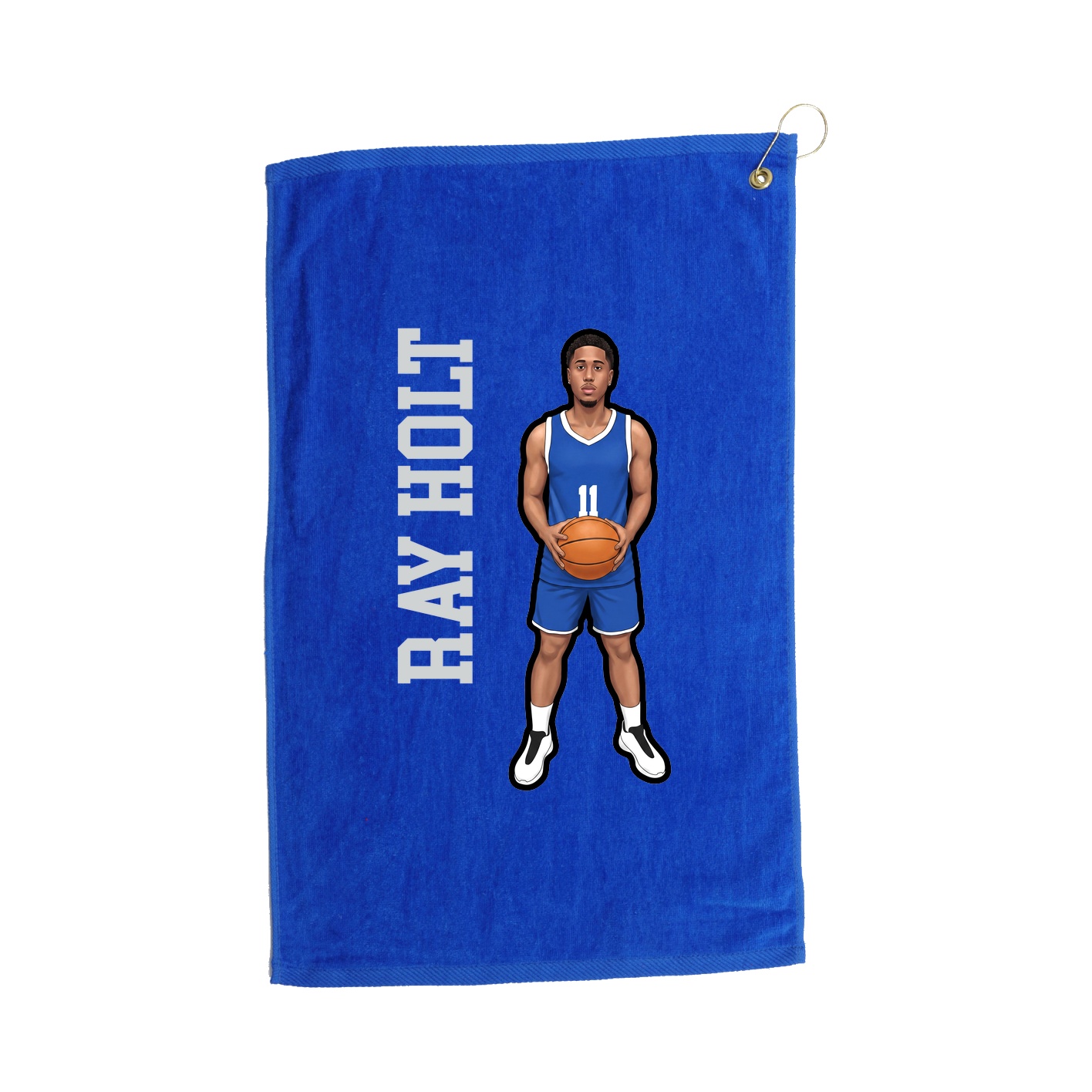 Golf Towel — Name Vertical in Royal