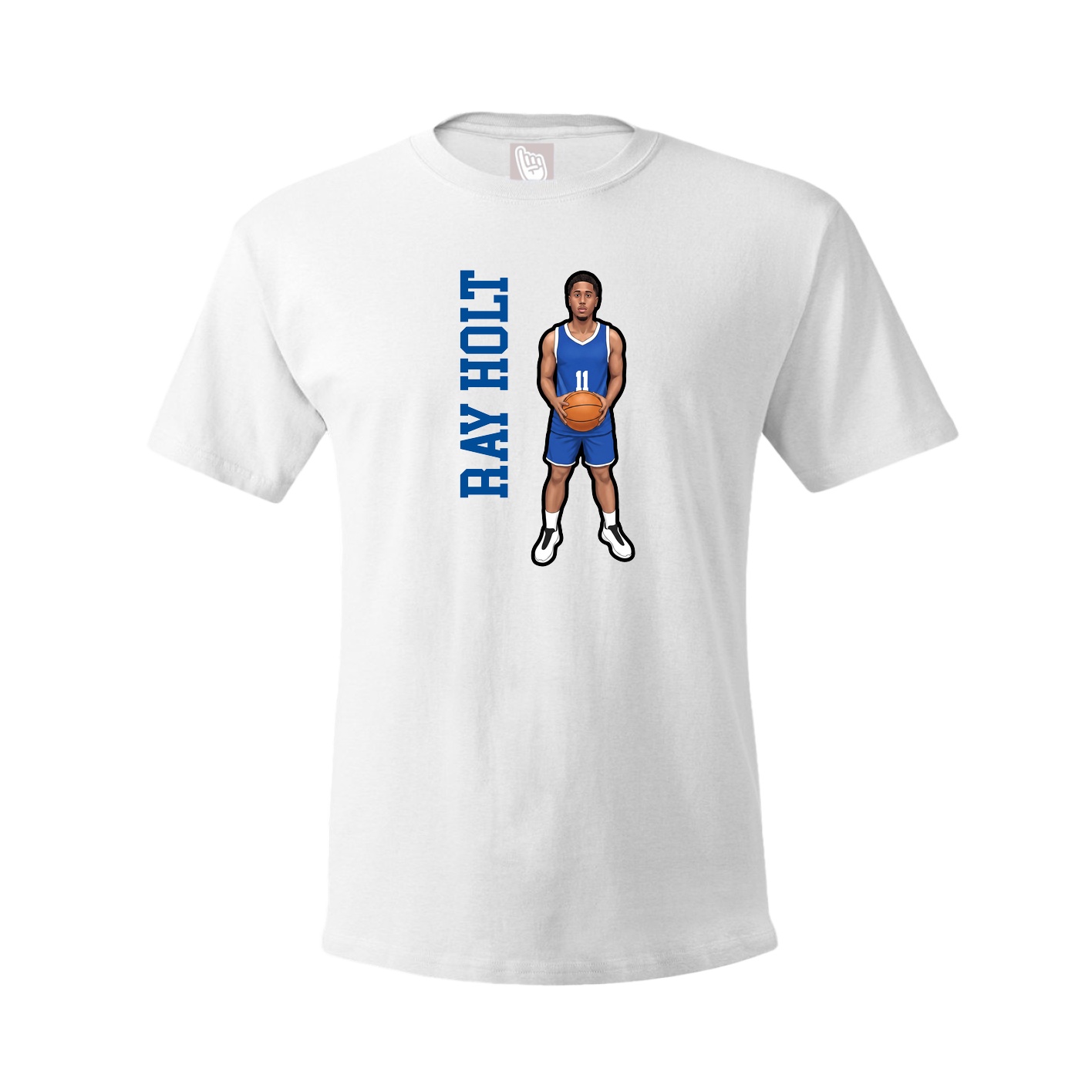 Tee — Name Vertical in White