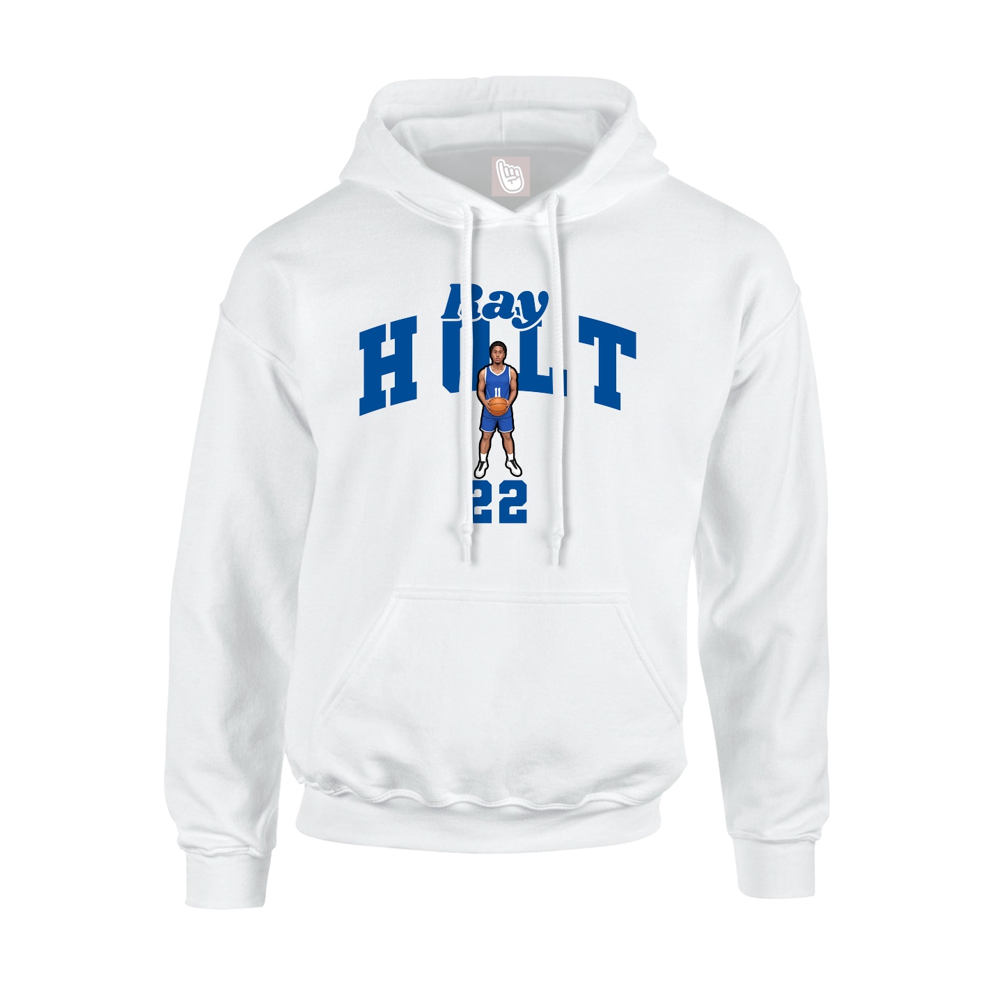 Youth Hoodie — Signature Arch in White