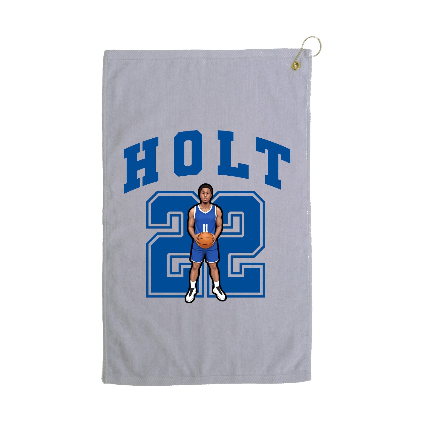 Golf Towel — Number in Grey