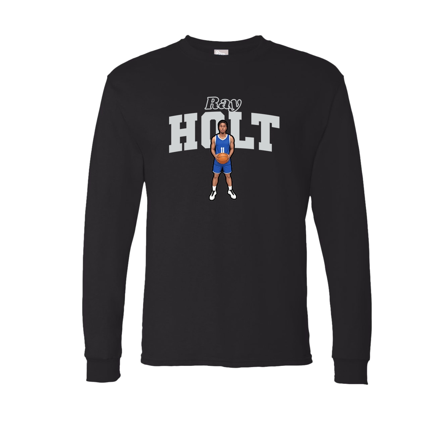 Long Sleeve Tee — Name Arch in Black