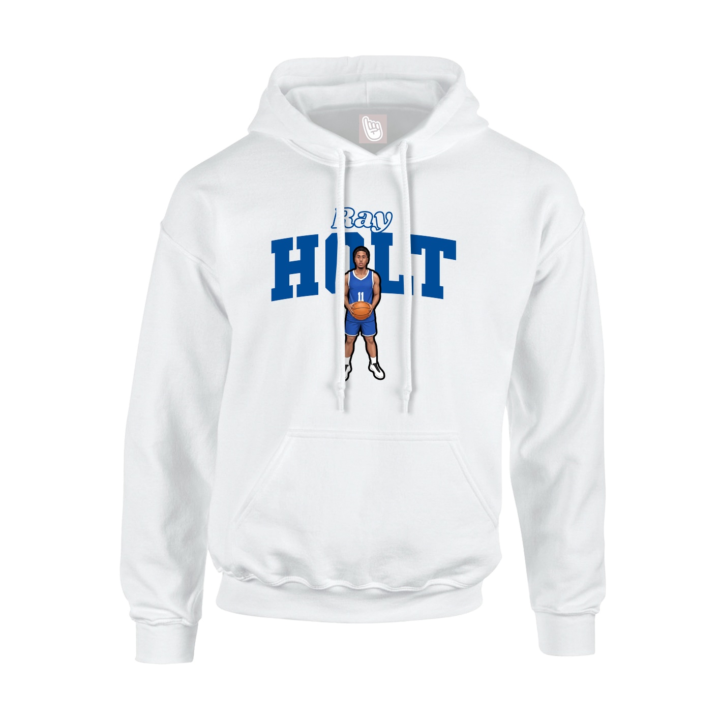 Hoodie — Name Arch in White