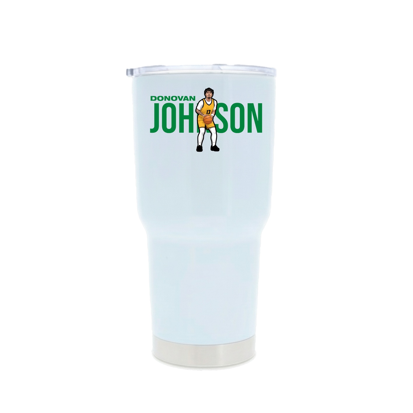30oz Stainless Steel Tumbler — Player Name in White