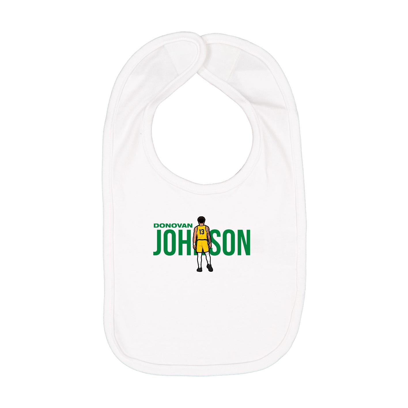 Infant Bib — Player Name in White