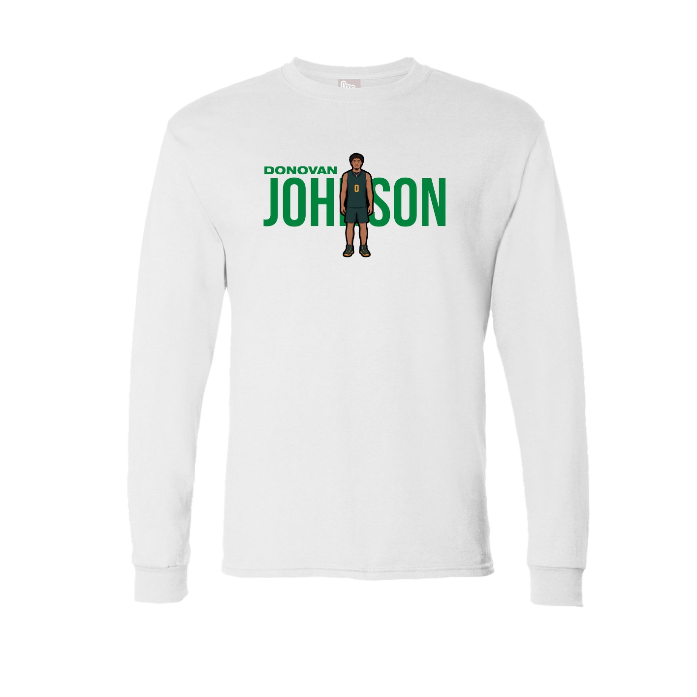 Long Sleeve Tee — Player Name in White