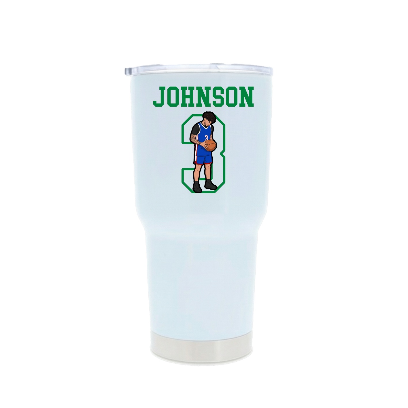 30oz Stainless Steel Tumbler — Shirsey in White