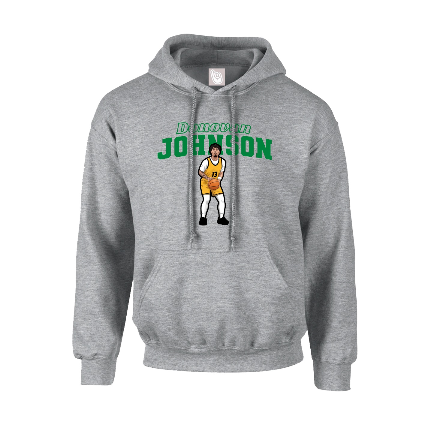 Hoodie — Name Arch in Grey
