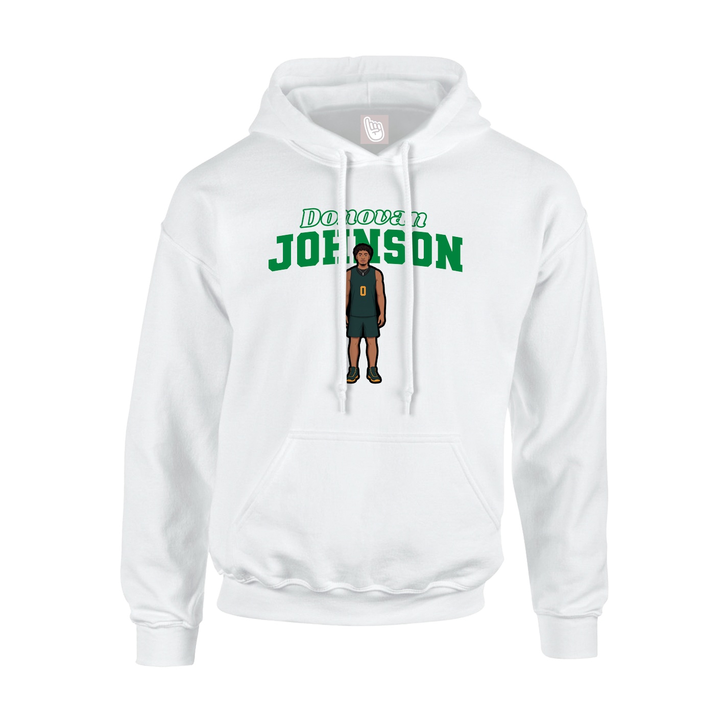 Hoodie — Name Arch in White