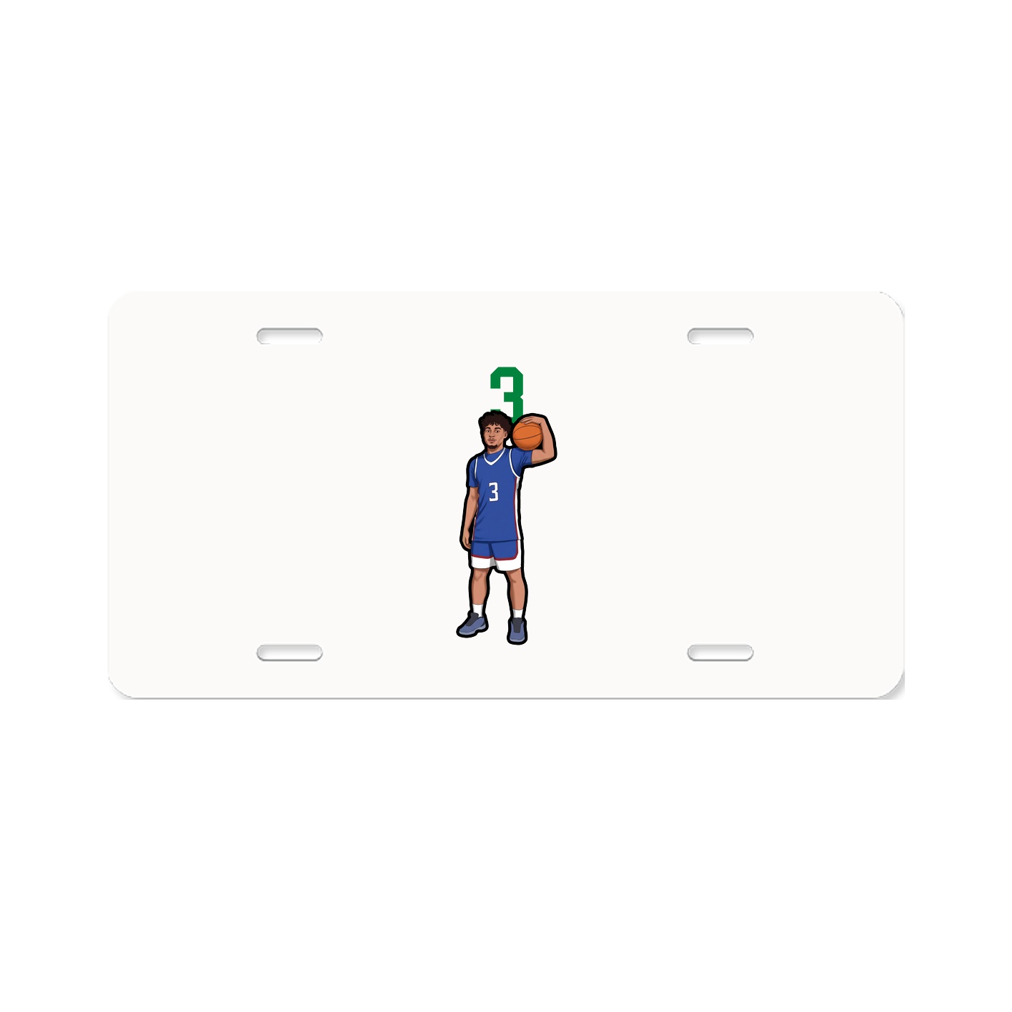 License Plate — Number Top in Classic