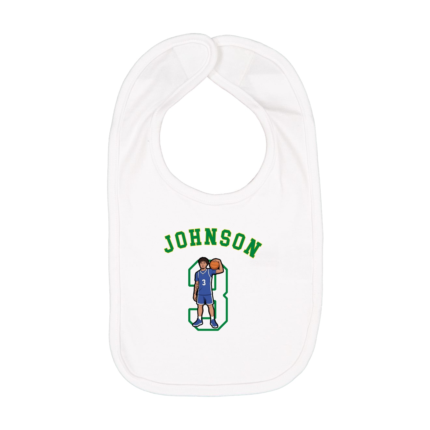 Infant Bib — Shirsey Arch in White