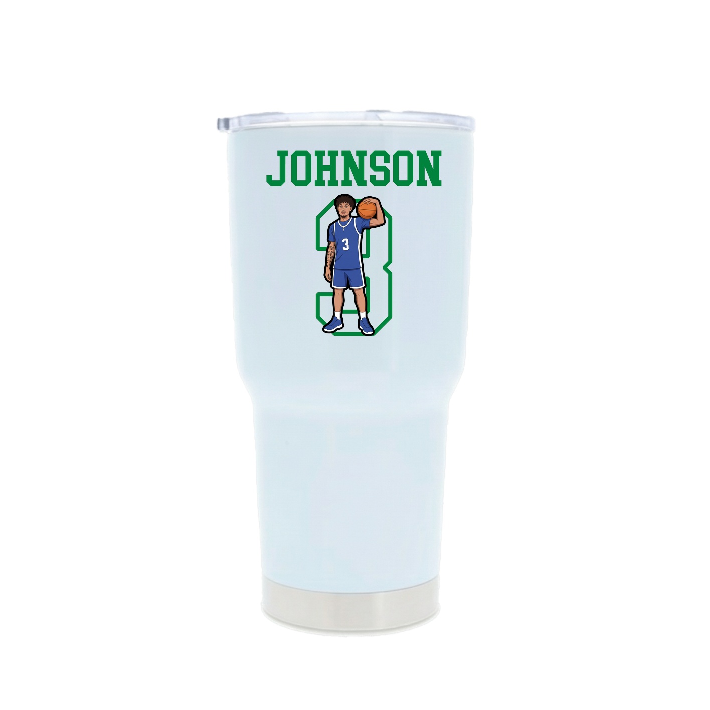 30oz Stainless Steel Tumbler — Shirsey in White