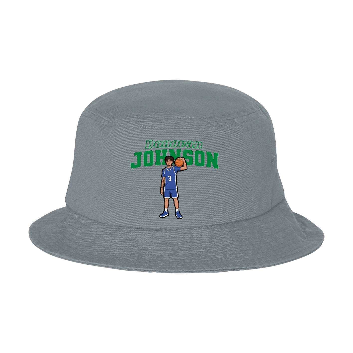 Bucket Cap — Name Arch in Grey