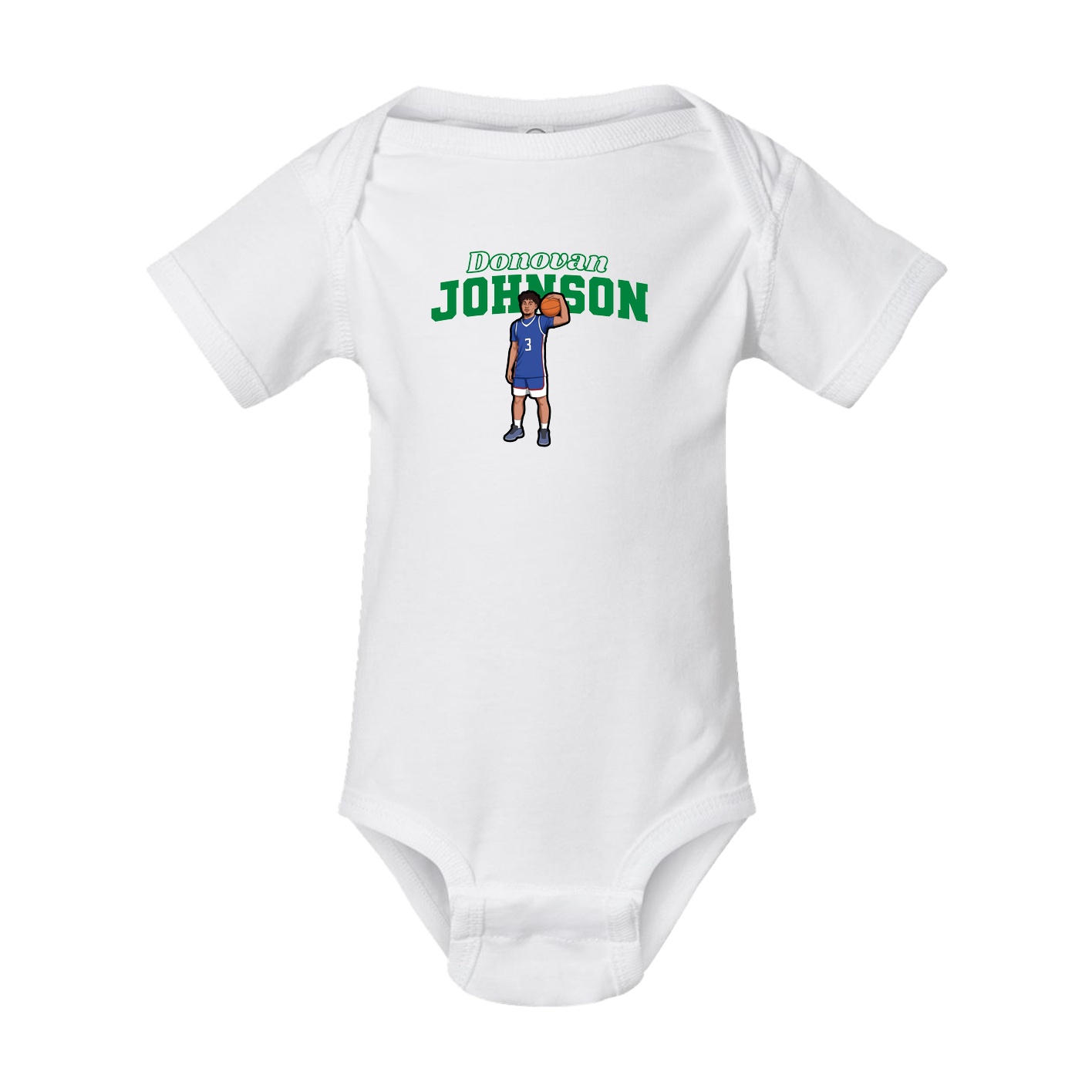 Baby Onesie — Name Arch in White