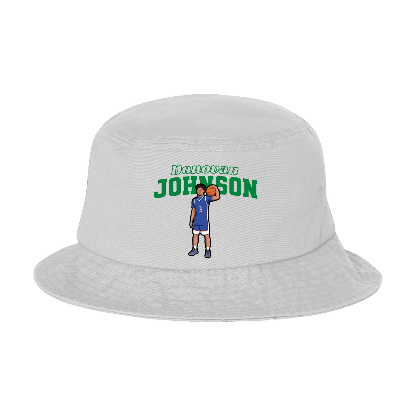 Bucket Cap — Name Arch in White