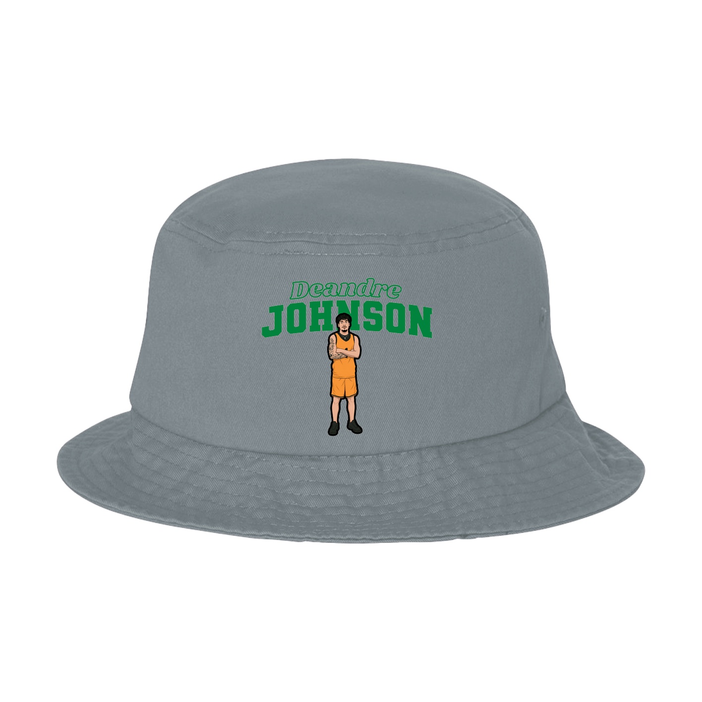 Bucket Cap — Name Arch in Grey