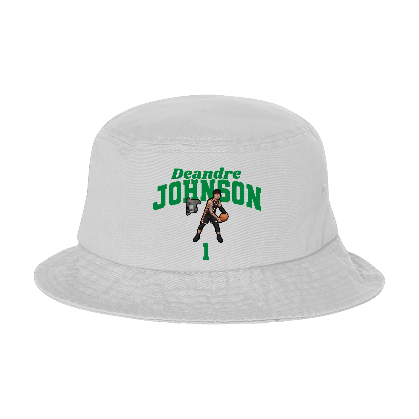 Bucket Cap — Signature Arch in White