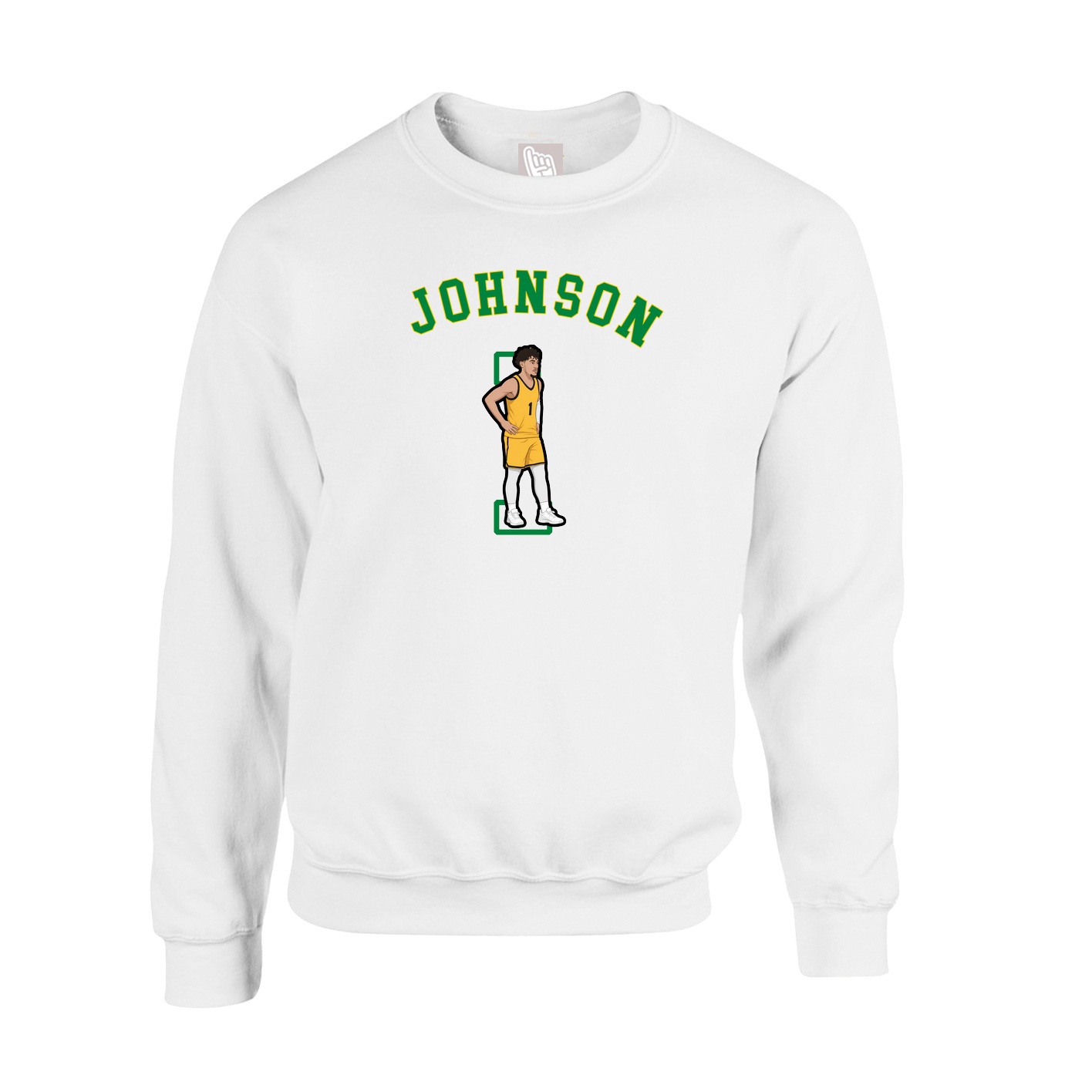 Fleece Crew — Shirsey Arch in White