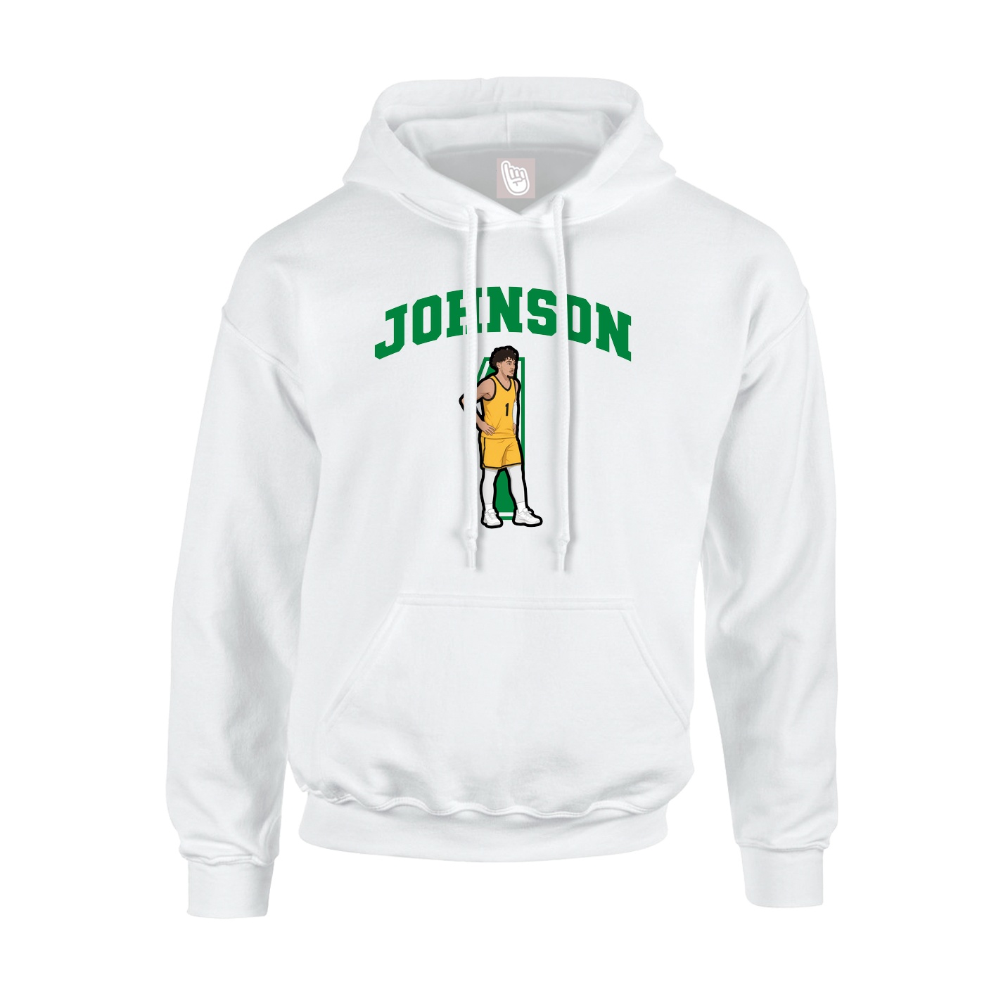 Hoodie — Number in White