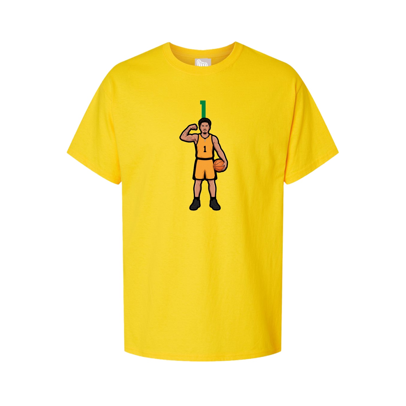 Youth Tee — Number Top in Gold