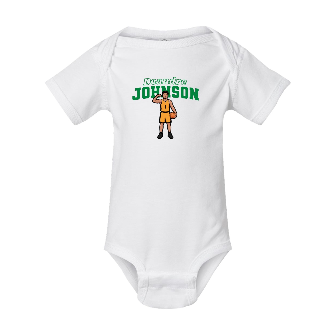 Baby Onesie — Name Arch in White