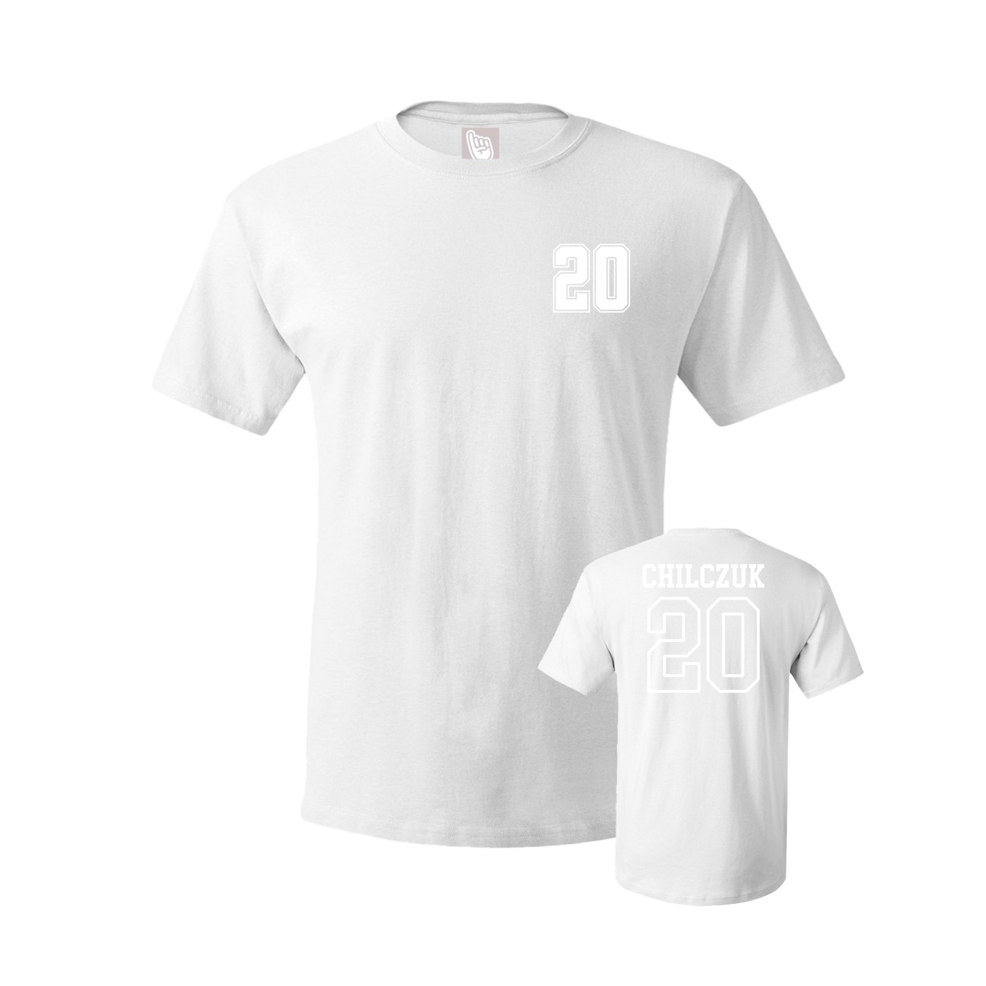 Youth Tee — Chest Back in White