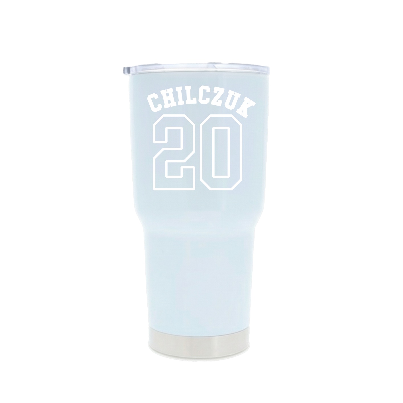 30oz Stainless Steel Tumbler — Shirsey Arch in White
