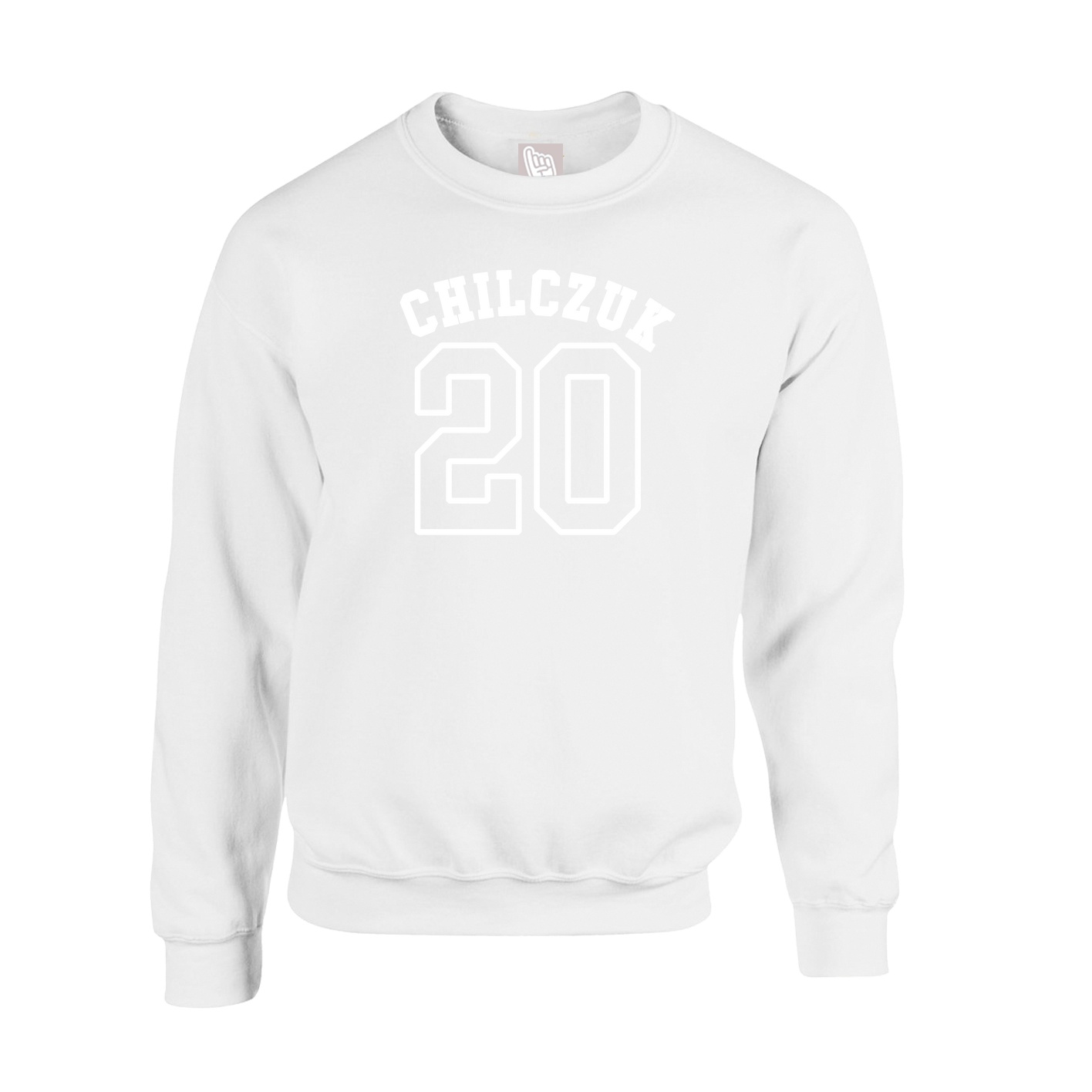 Fleece Crew — Shirsey Arch in White