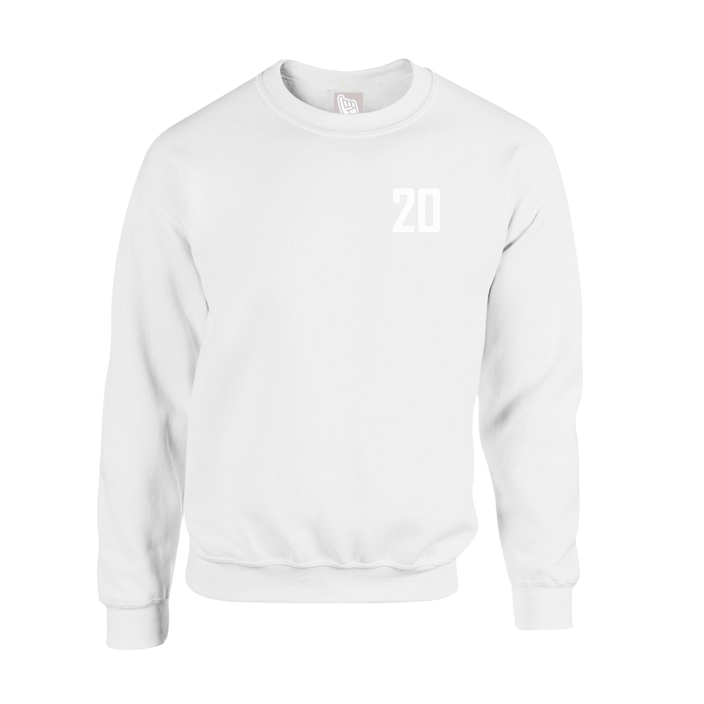 Fleece Crew — Front Shirsy in White