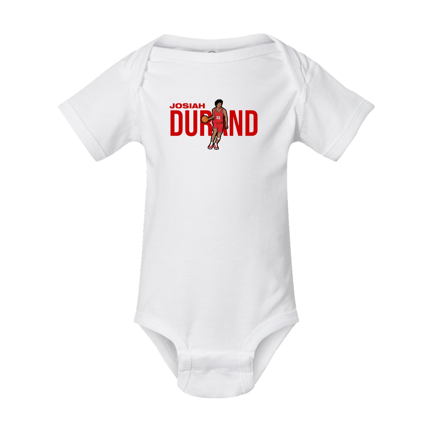 Baby Onesie — Player Name in White