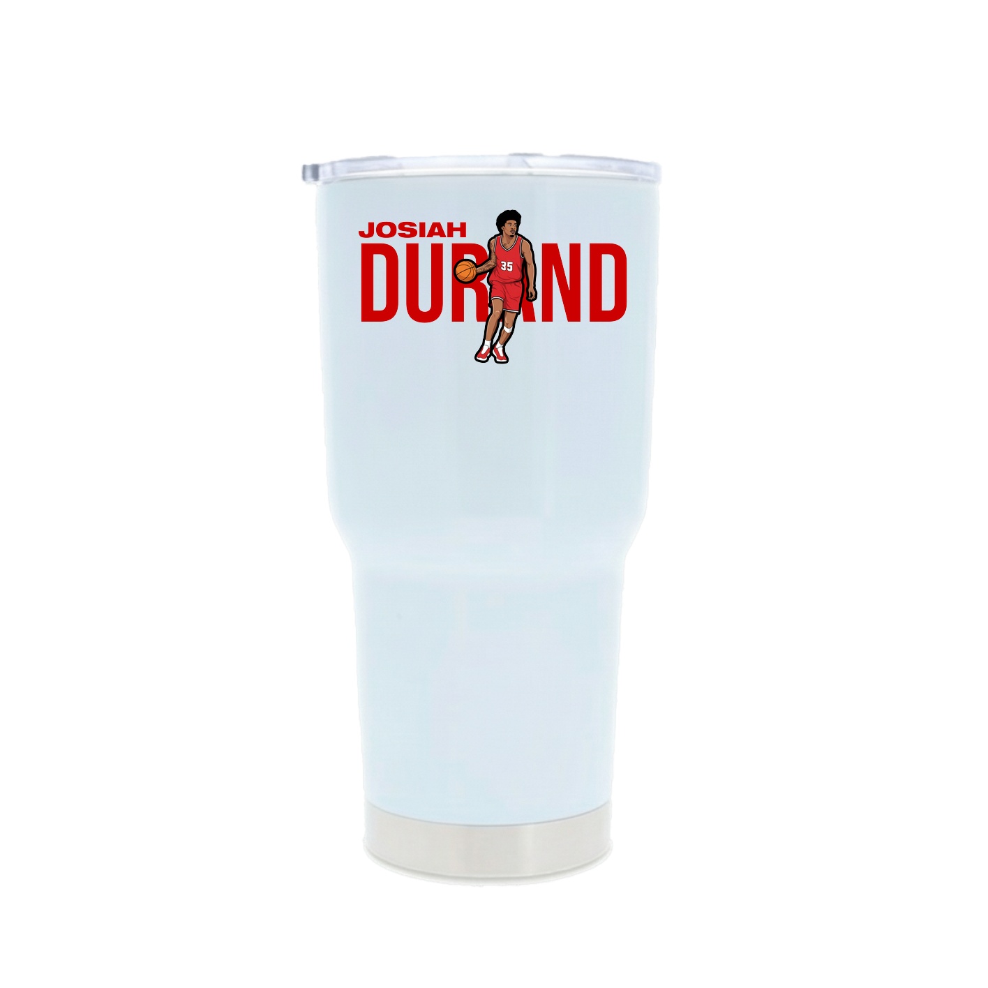 30oz Stainless Steel Tumbler — Player Name in White