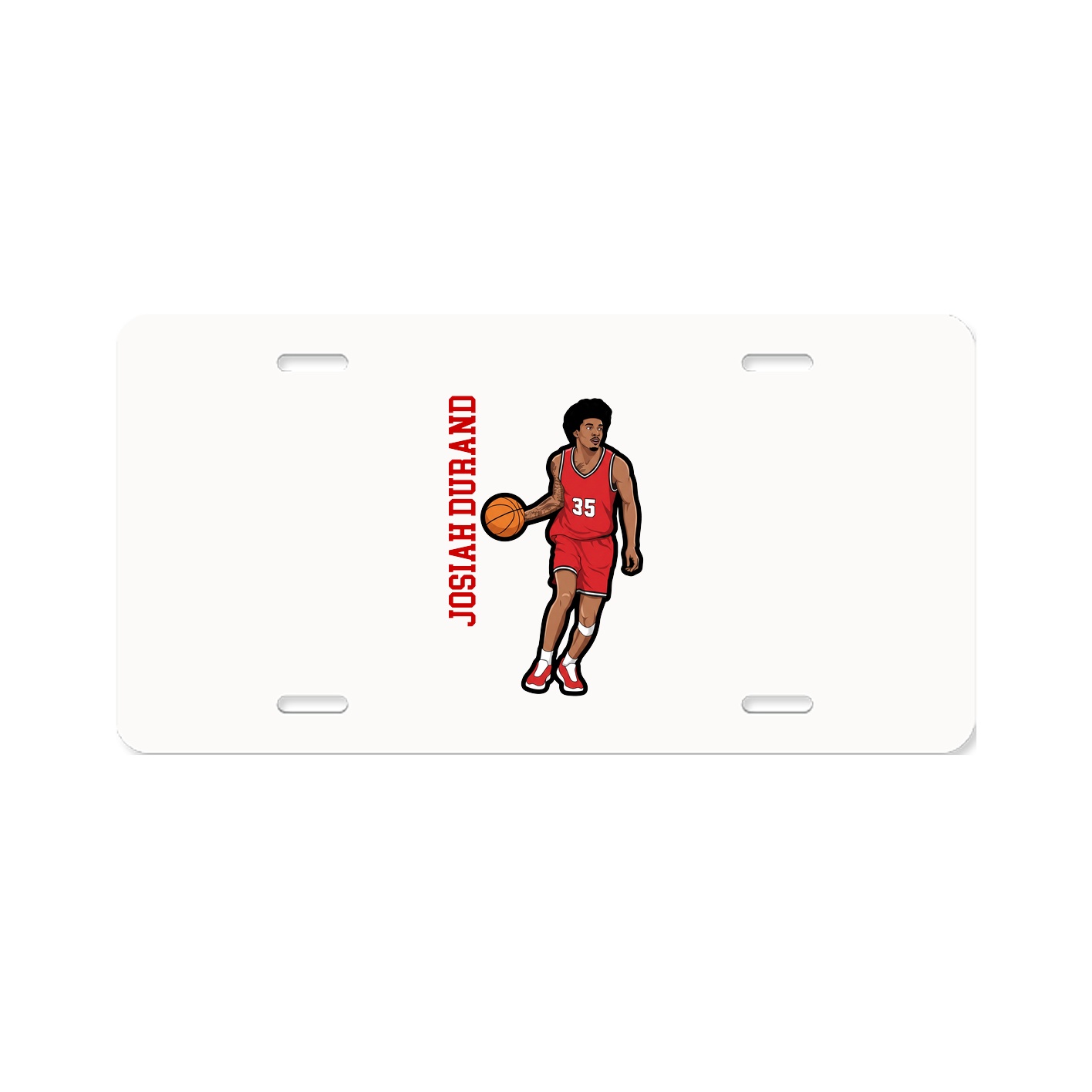 License Plate — Name Vertical in Classic